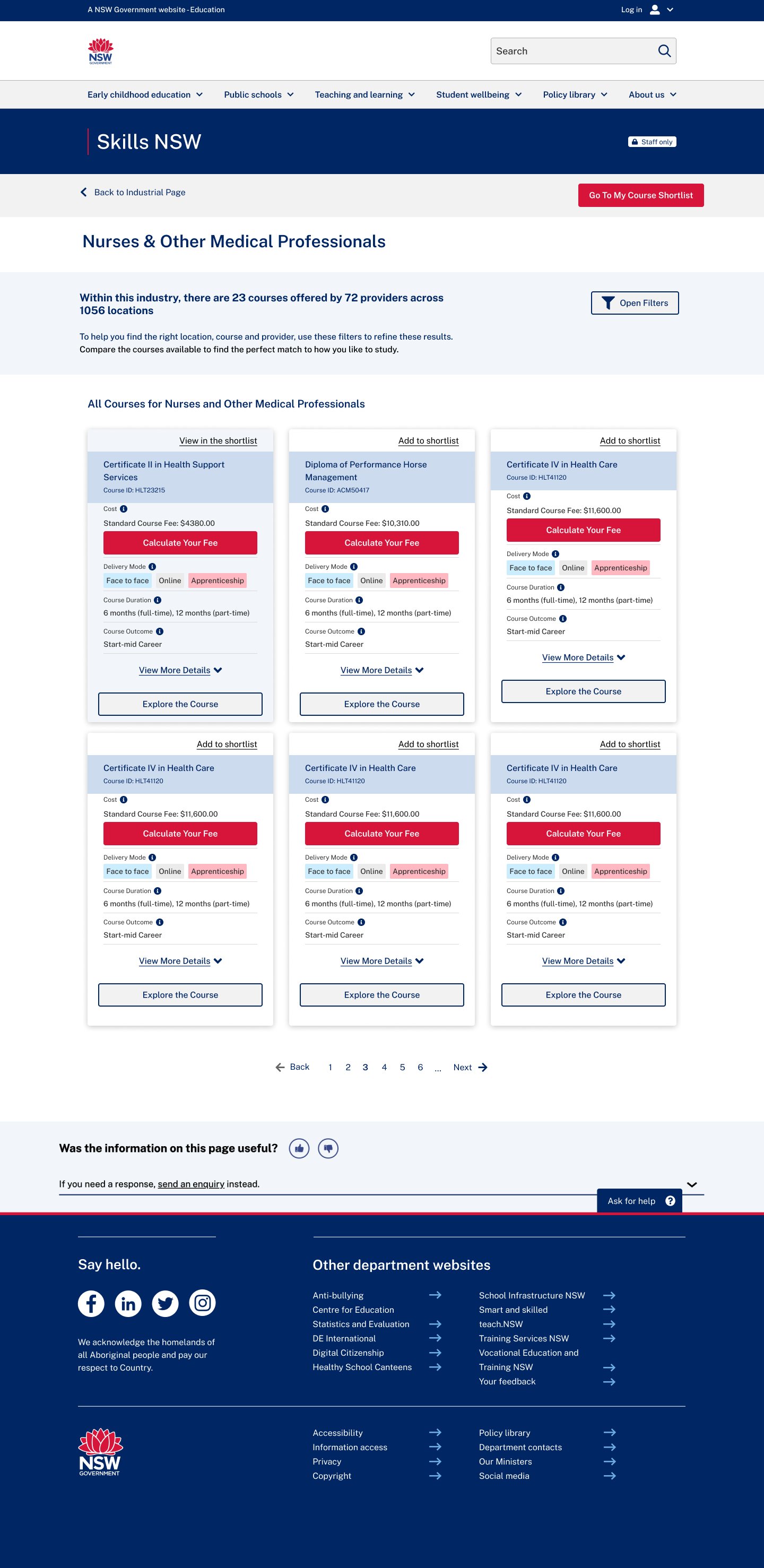 Option 2 — horizontal comparison area