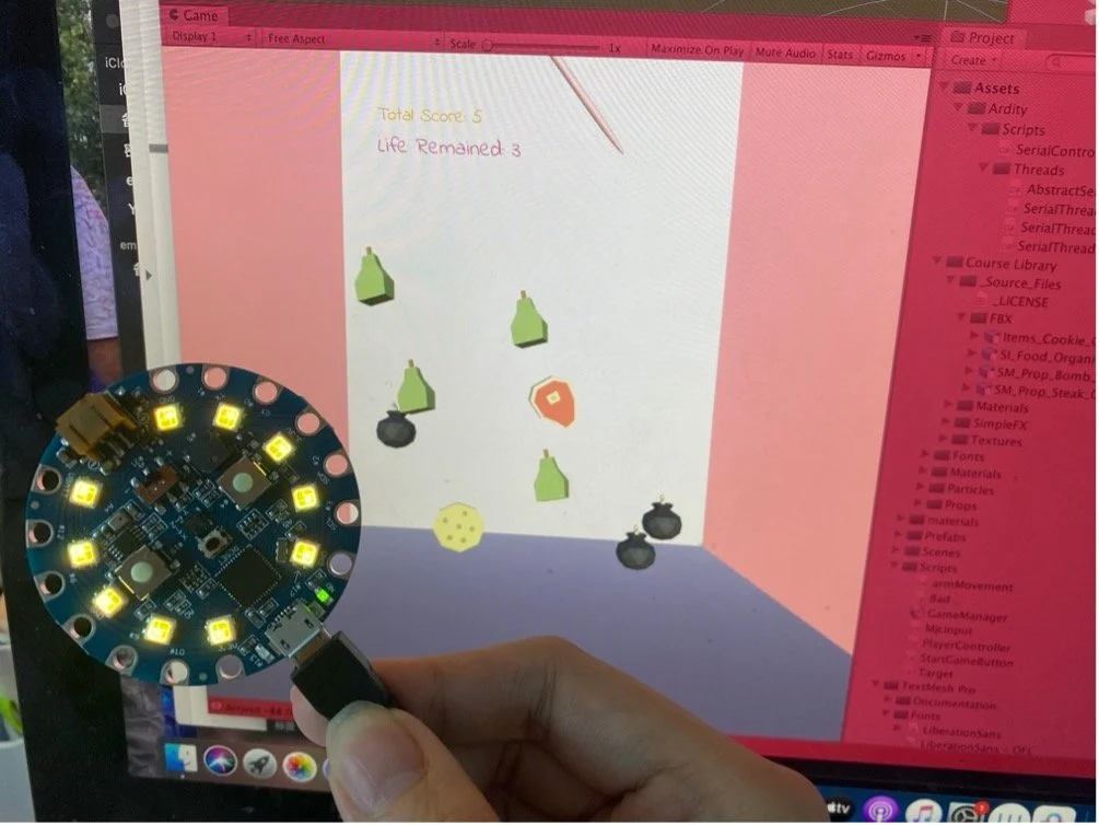 Wrist rotation — left input and yellow LED feedback