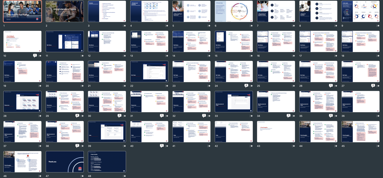Findings report — presentation outline