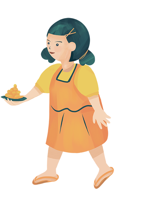 Character action — feeding an animal