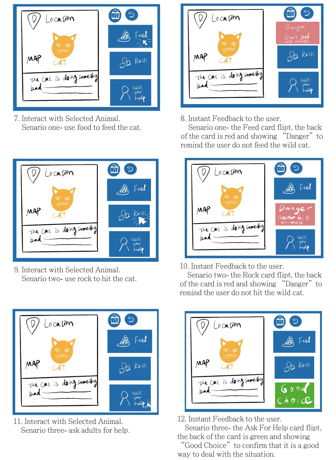 Storyboard — second half of the interaction