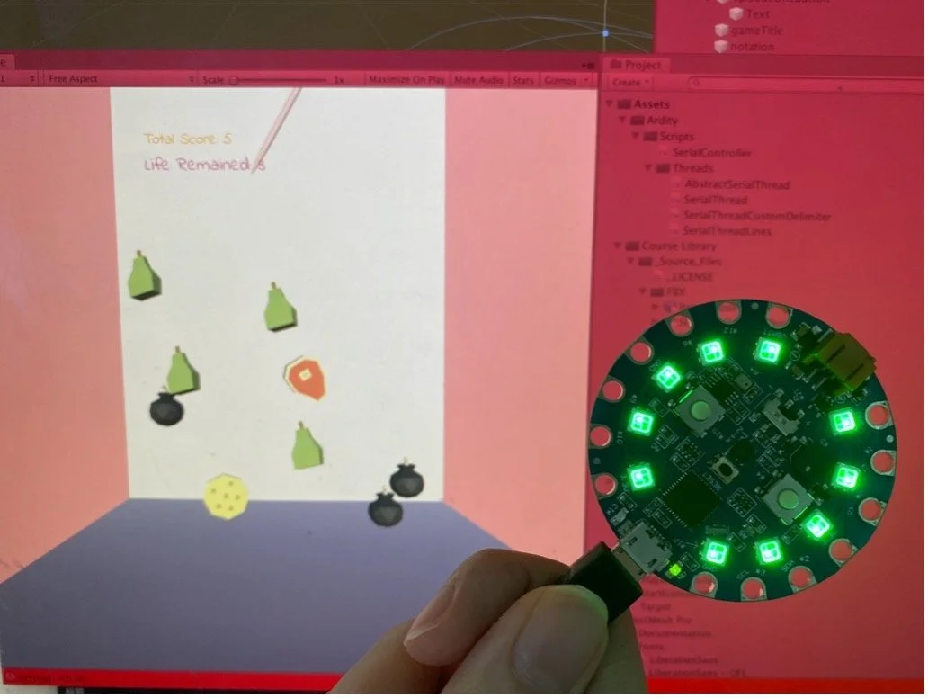 Wrist rotation — right input and green LED feedback