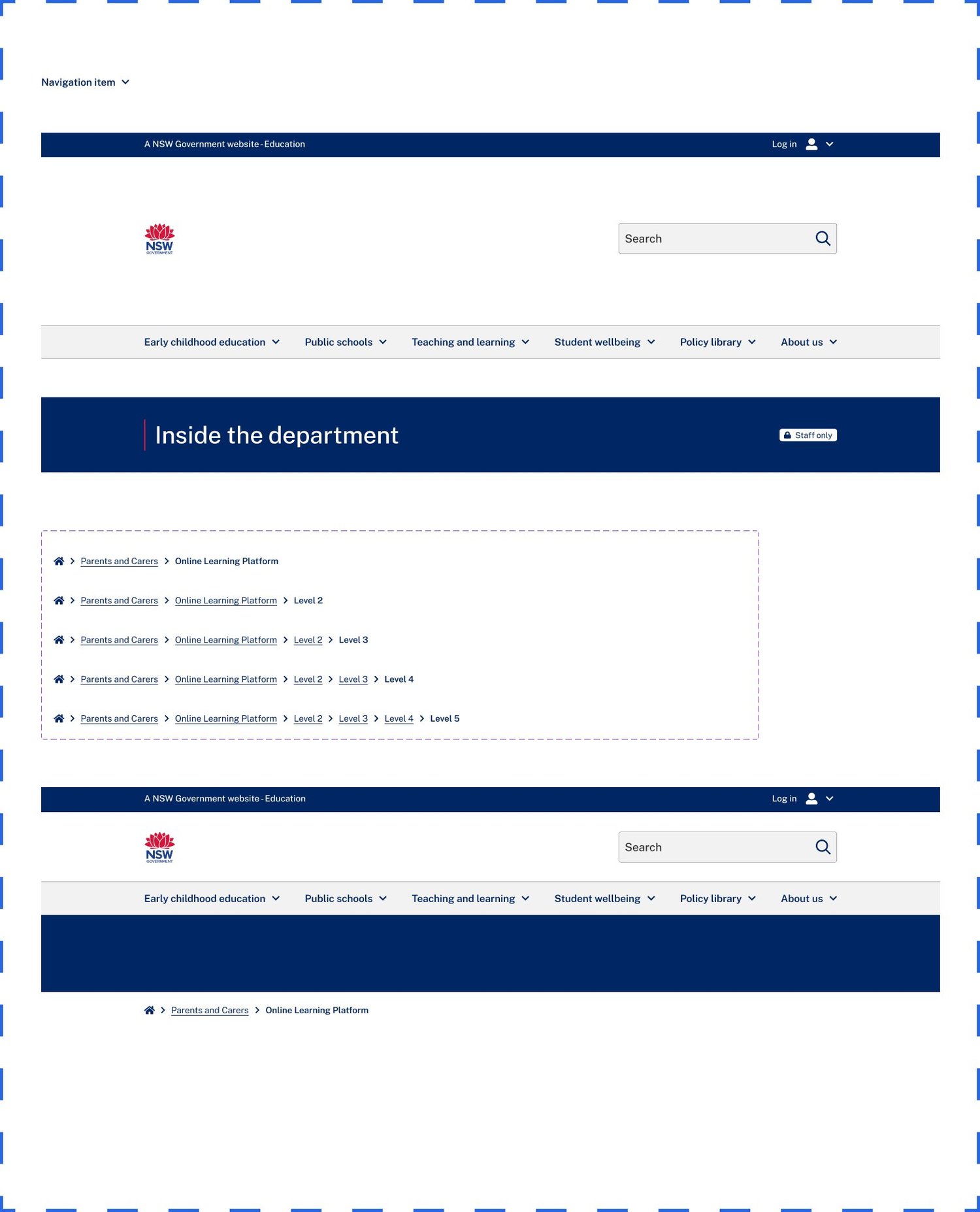 Search, filter, dropdown and icon components