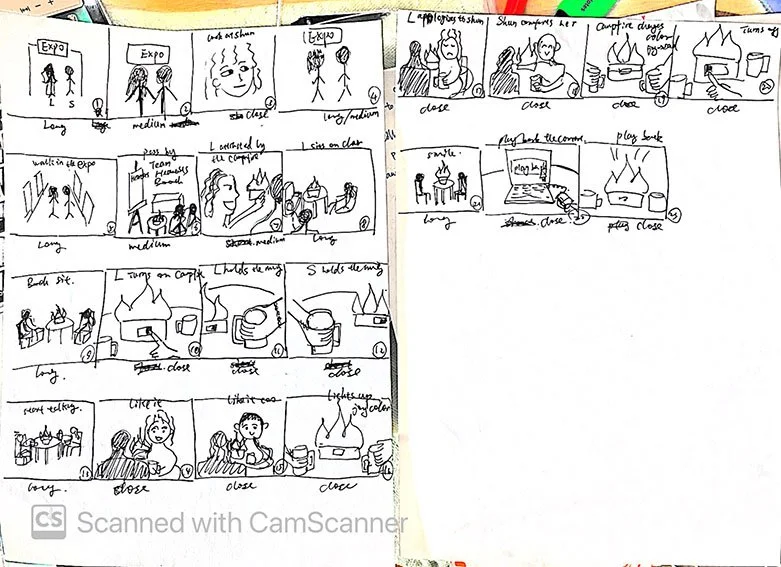 Storyboard — final prototype film