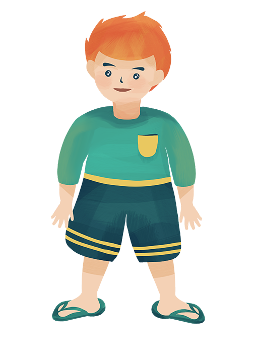 Boy character — standing