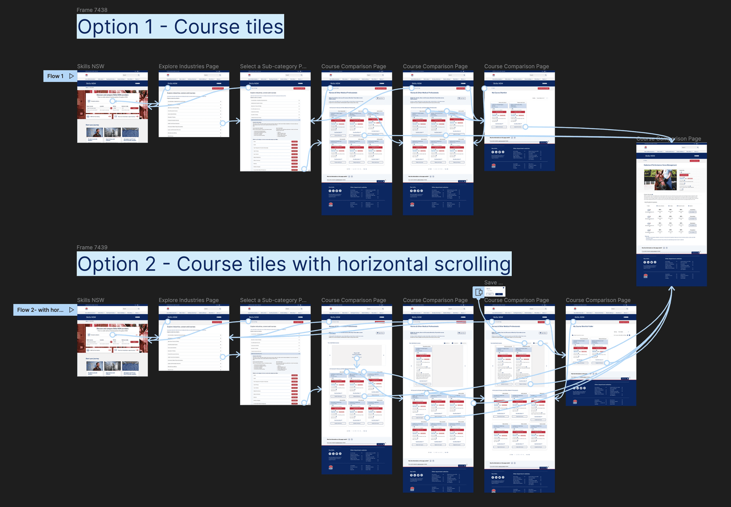 Version 2 — two course comparison directions