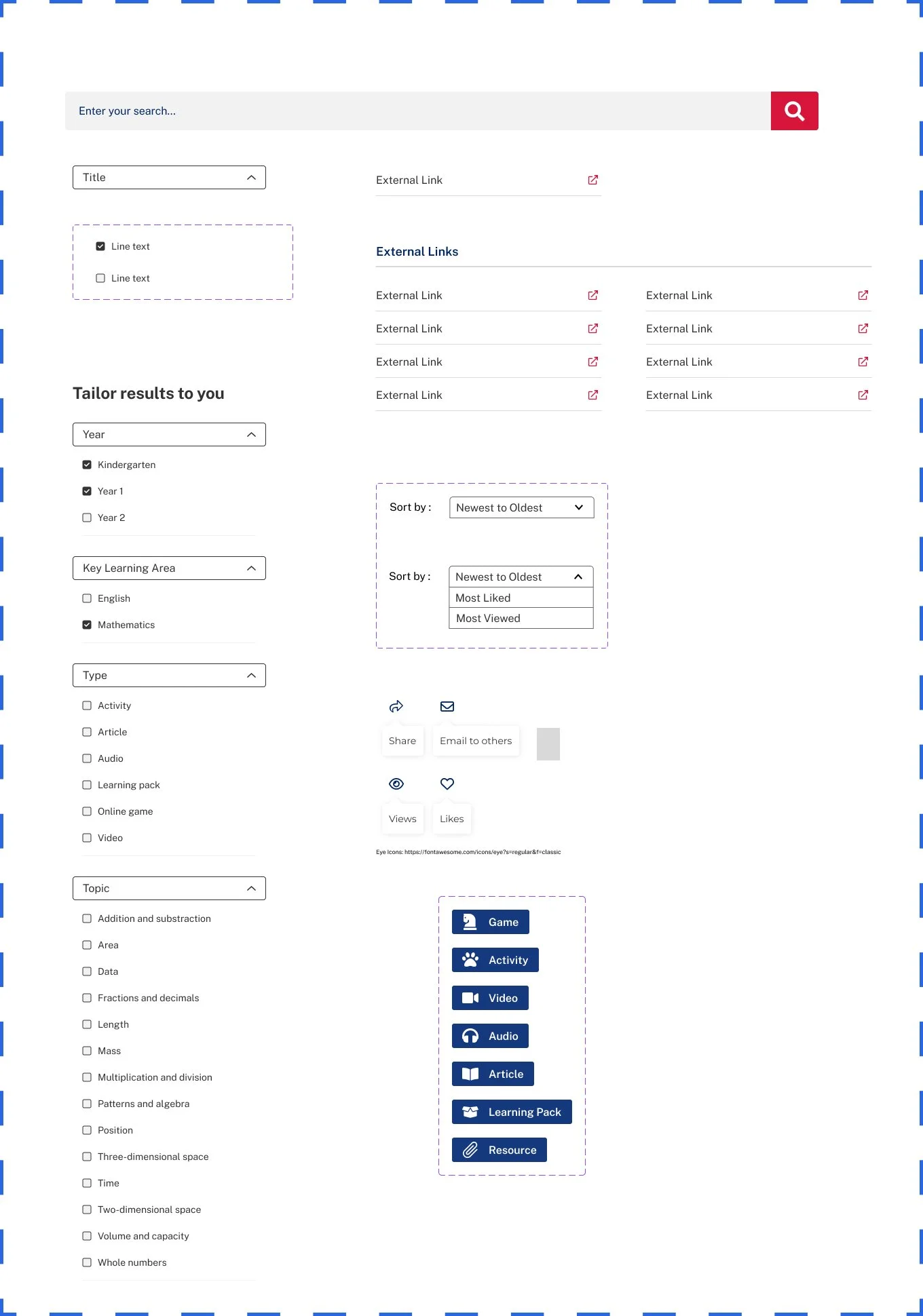 Header components
